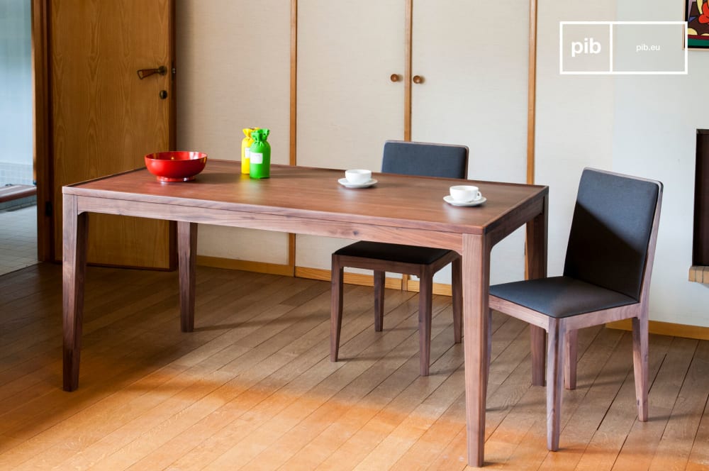 PIB Skandinavischer Tisch aus Nussbaumholz, braun - -