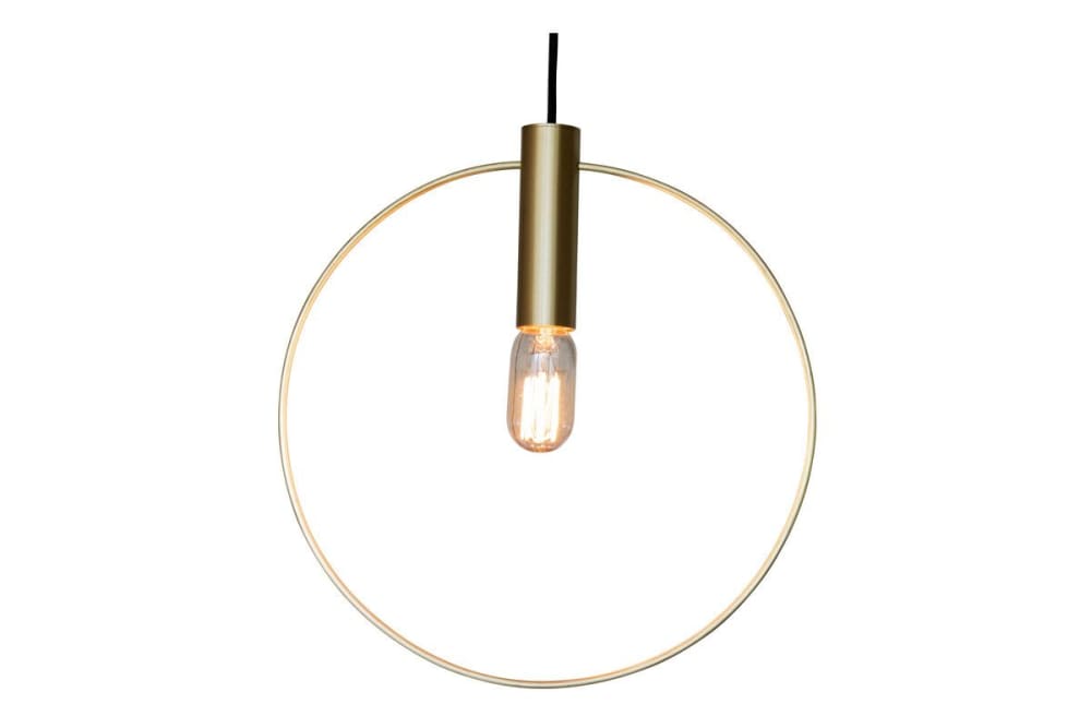 Grande suspension en métal doré