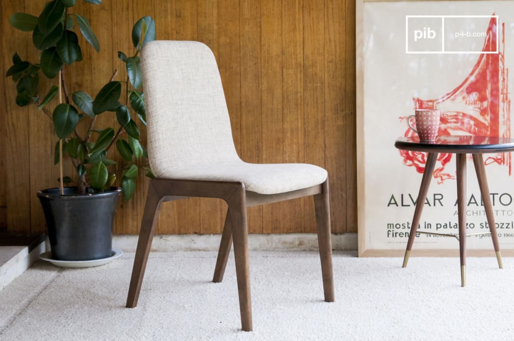 Silla de tela beige - Maisons du Monde
