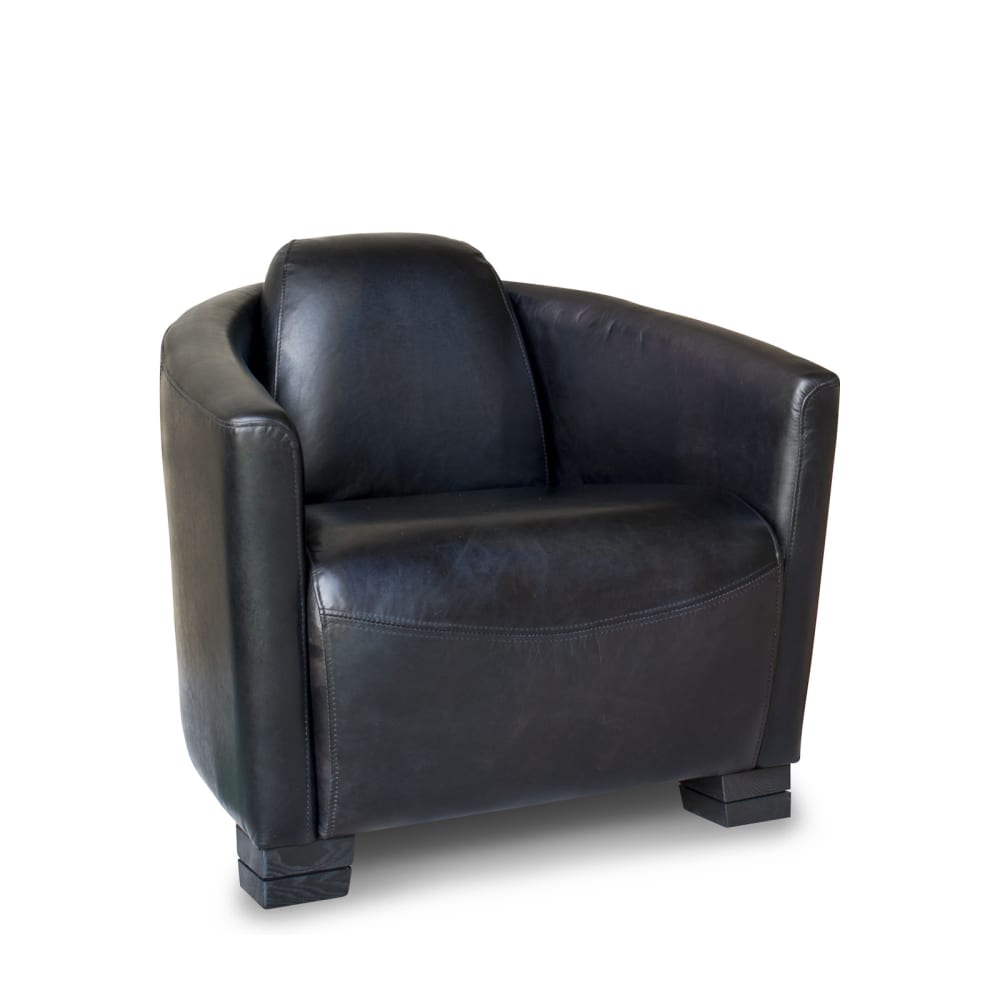 Poltrona in pelle nera - PIB