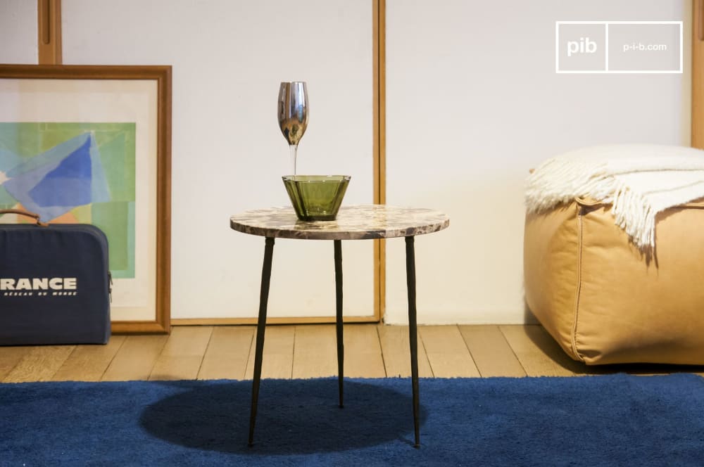 Table d'appoint en marbre beige - Maisons du Monde