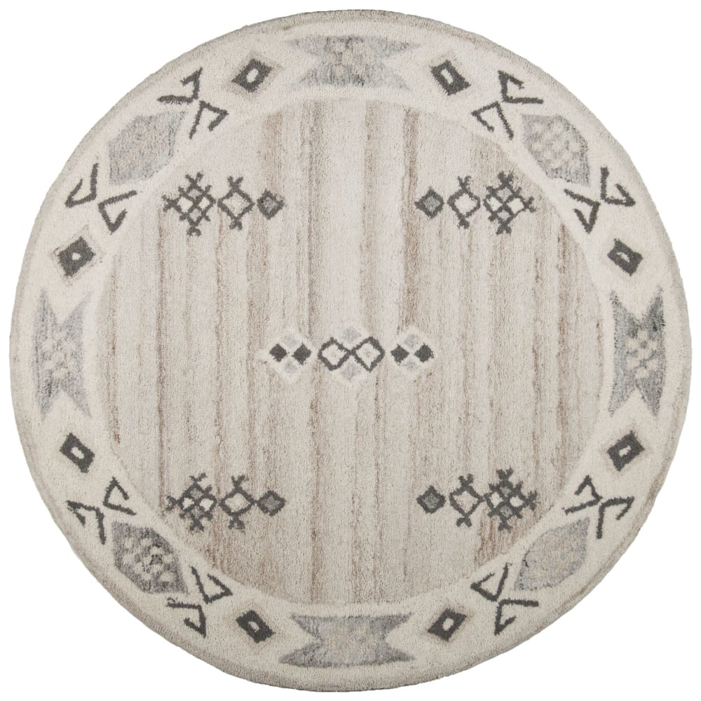 Tapis berbère en laine naturelle - Mélange D100 cm