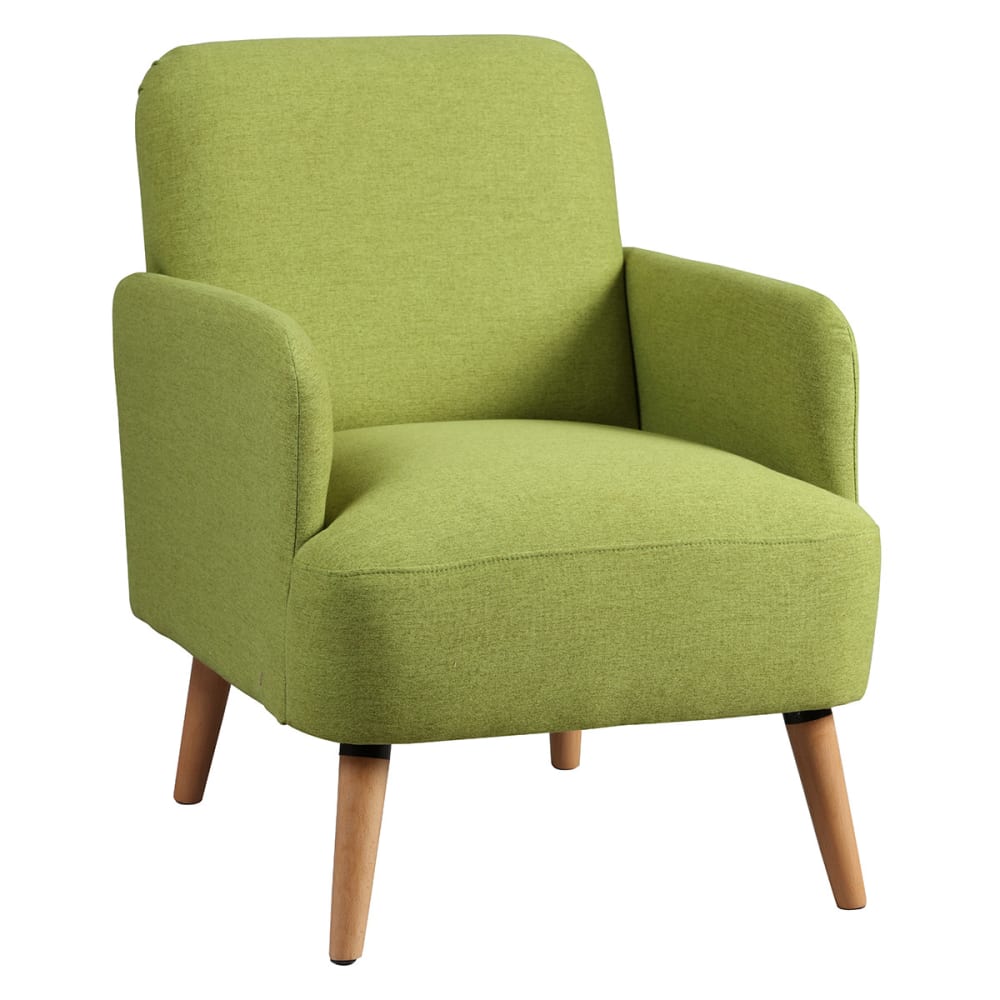 Fauteuil  rembourré tissu vert