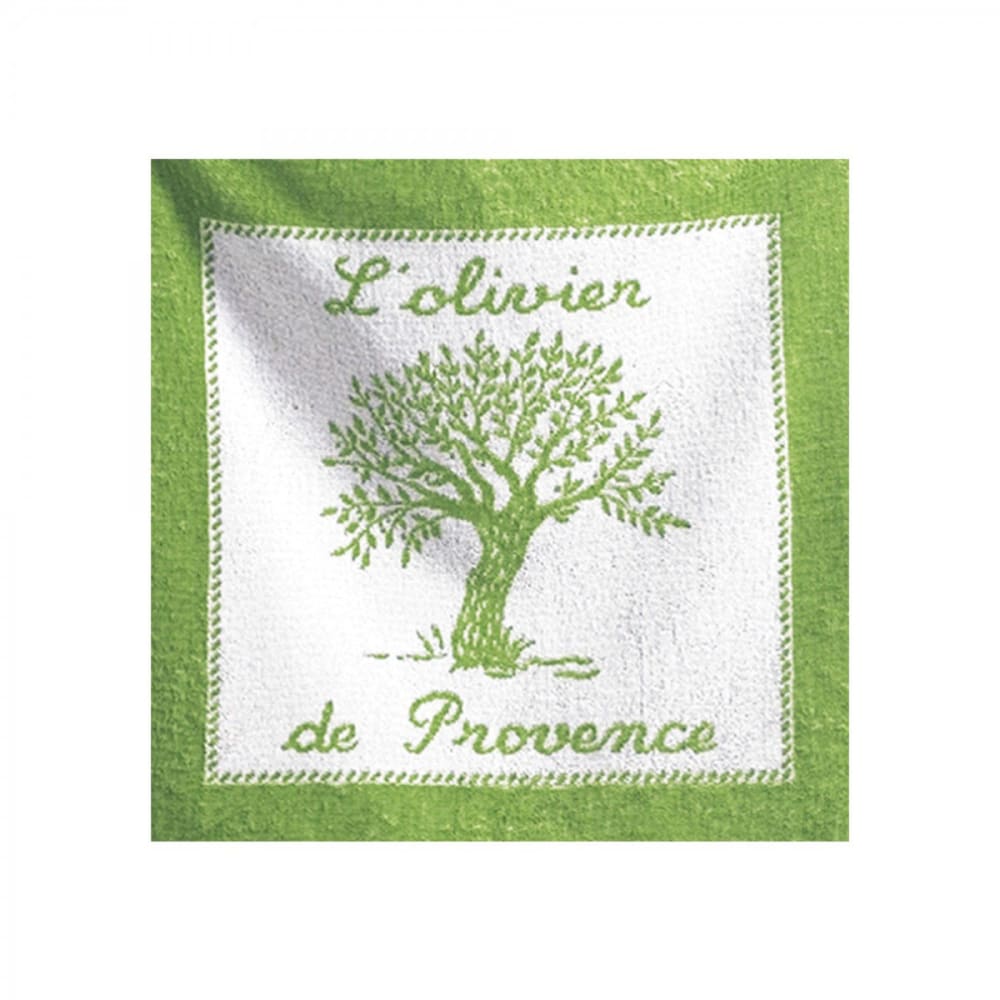 Carré éponge en coton vert 50x50