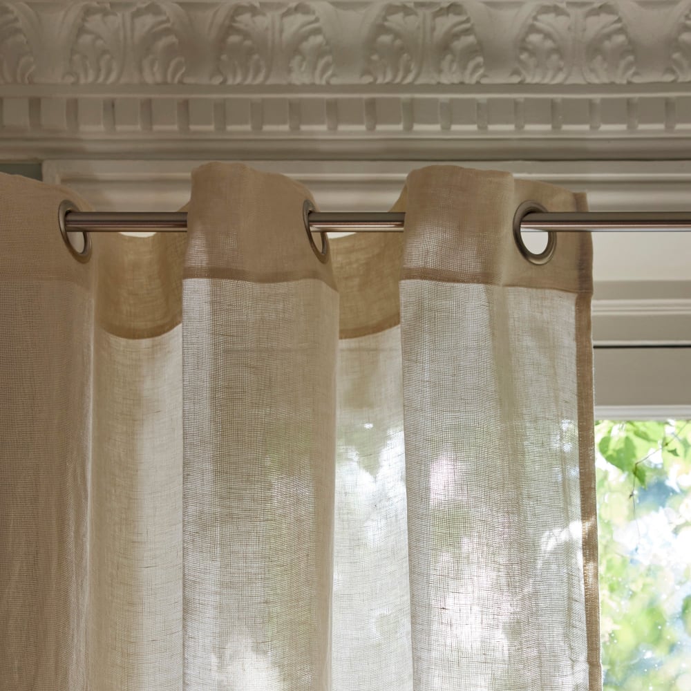Voilage en lin beige 145x298 cm - Maisons du Monde