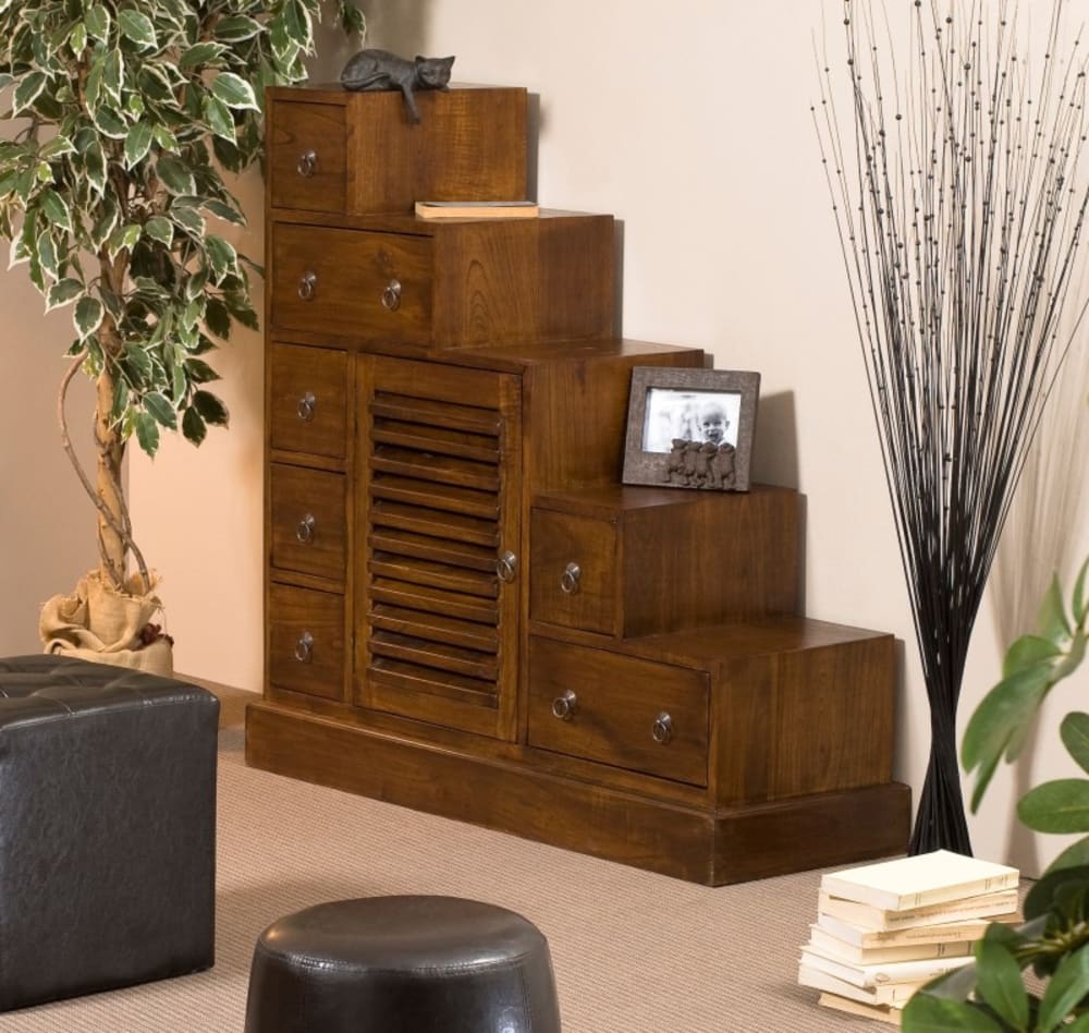 Meuble escalier en mindi 105x102cm