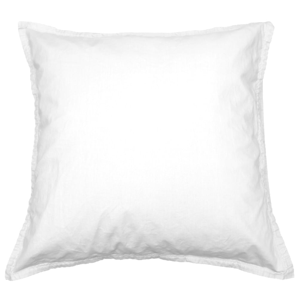 Llot de 2 taies d'oreiller en coton blanc 65x65 cm - Maisons du Monde