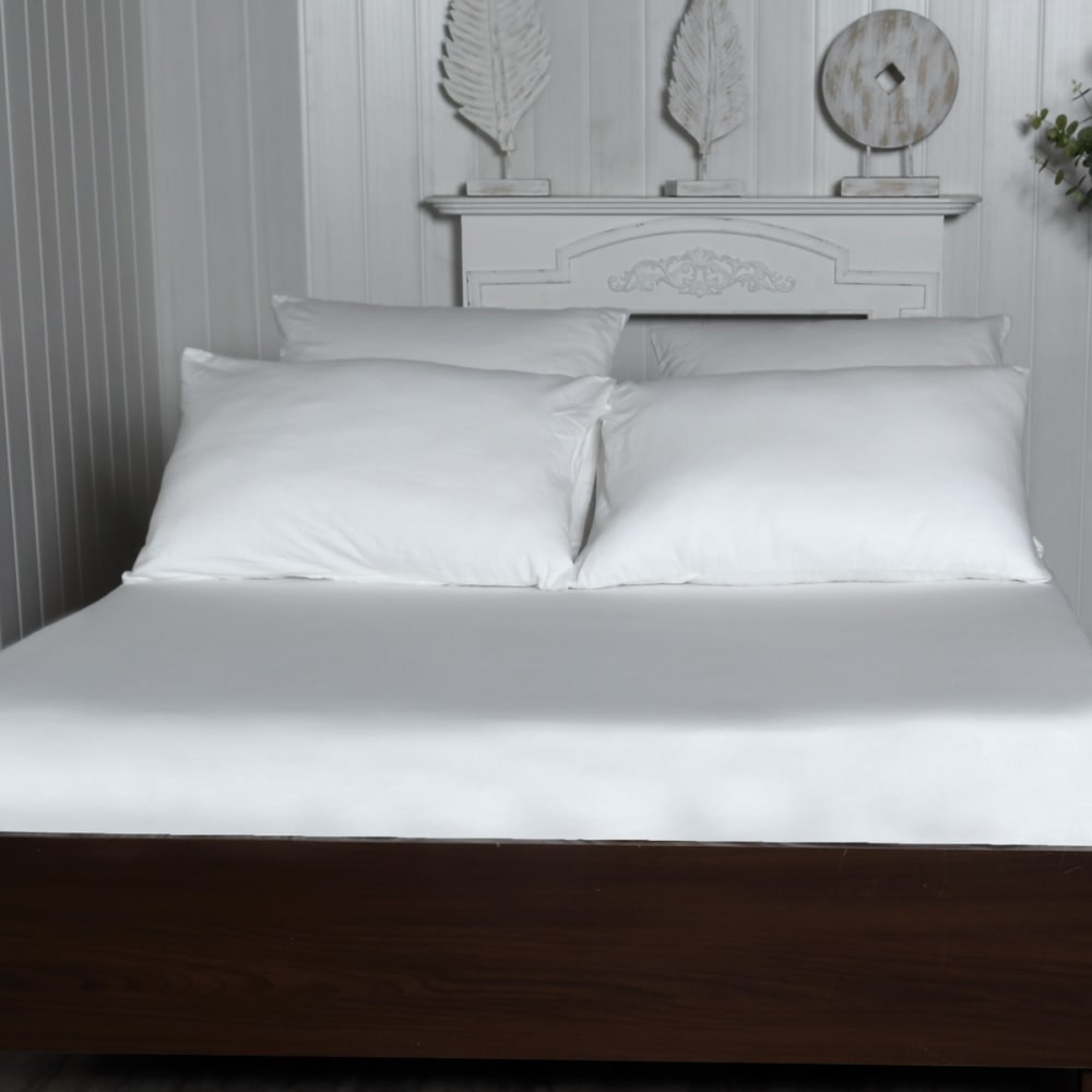 Drap housse flanelle coton bonnet 30 cm blanc 80x200 cm — vue 4