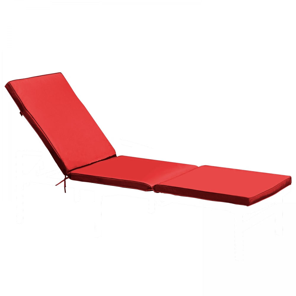 Cojín para tumbona rojo 186 x 53 x 5 cm