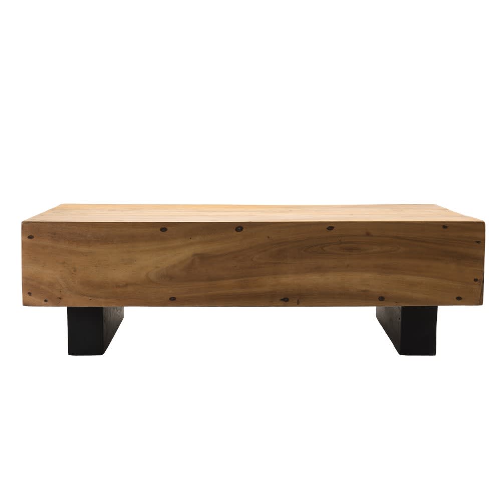 Mesa de centro de madera suar de 120x60x36,6 cm