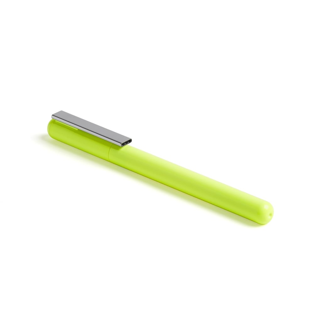 Stylo à bille à encre noire en acier inoxydable jaune - Maisons du Monde