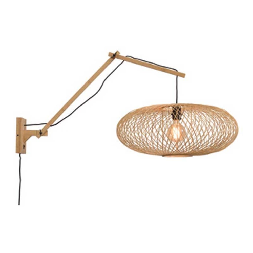 Good & Mojo Wandlampe aus Bambus, braun, Ø60cm style modern - Bambus