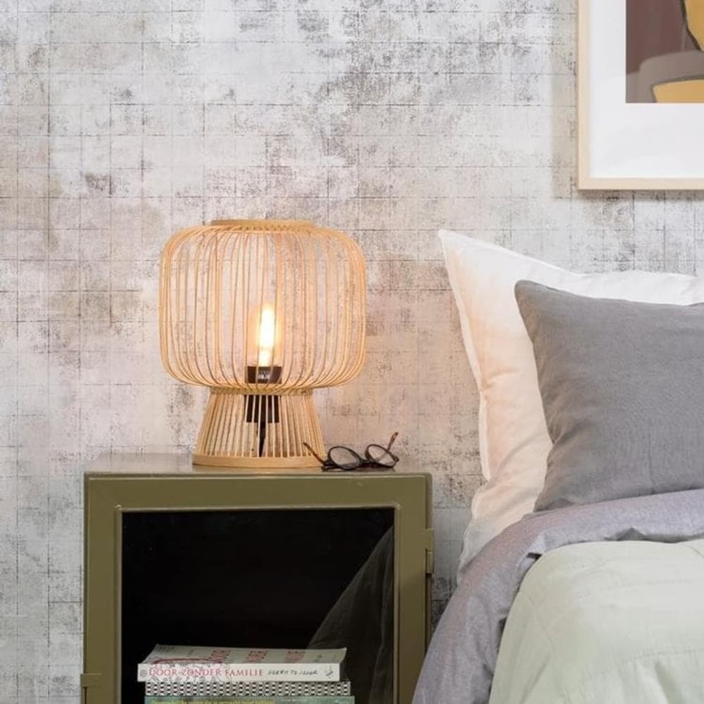 Lampe de table en bambou naturel H30cm — vue 4
