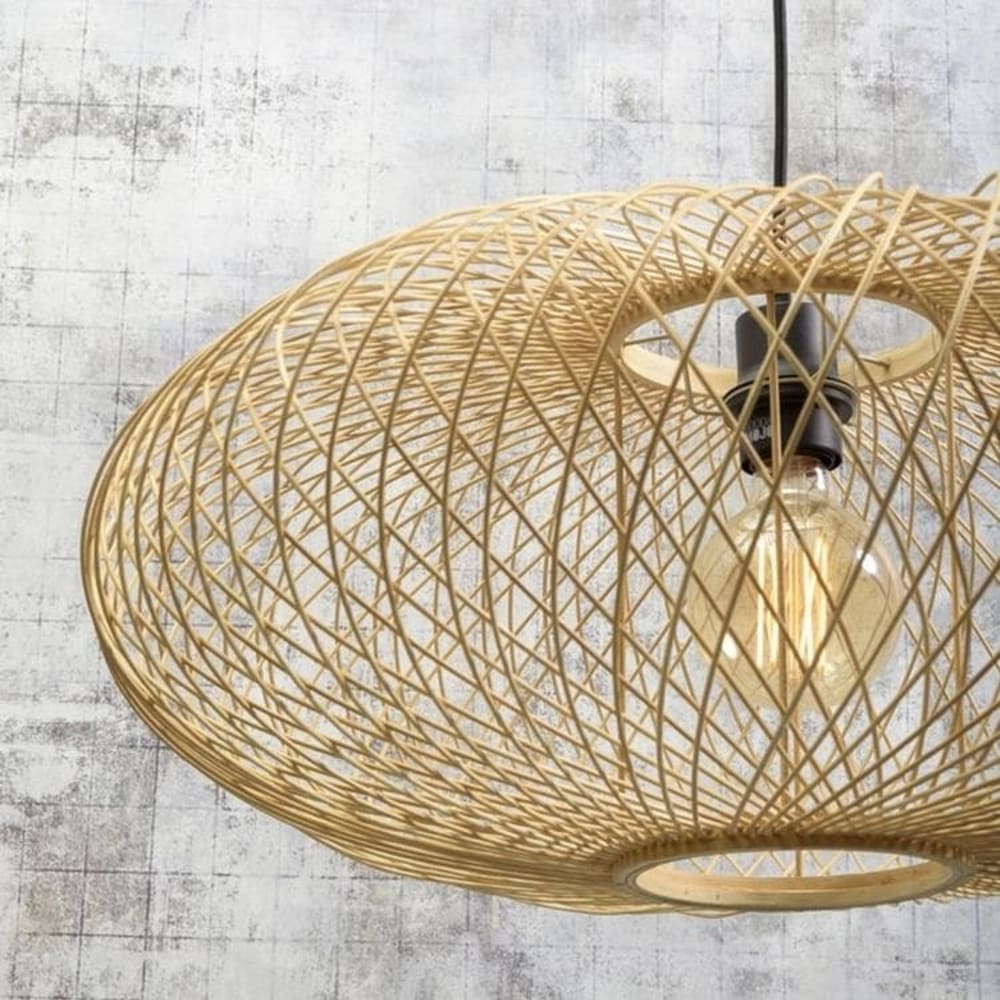 Lampadaire bambou naturel H176cm — vue 4