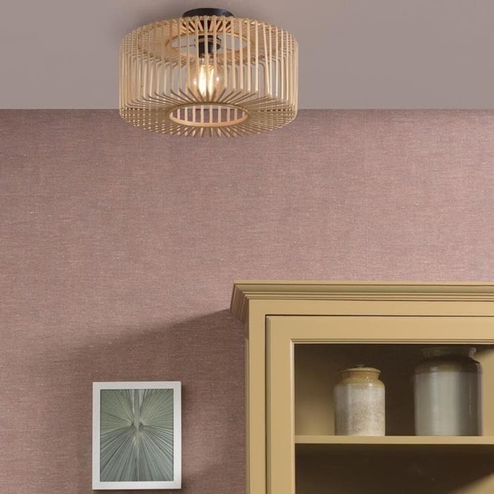 Plafonnier en bambou naturel D40 — vue 3