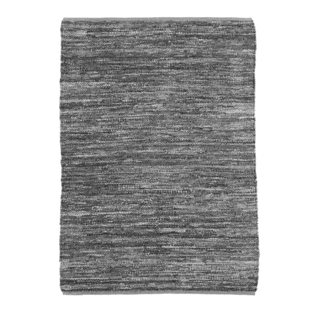 Tapis en cuir tressé gris clair 160x230
