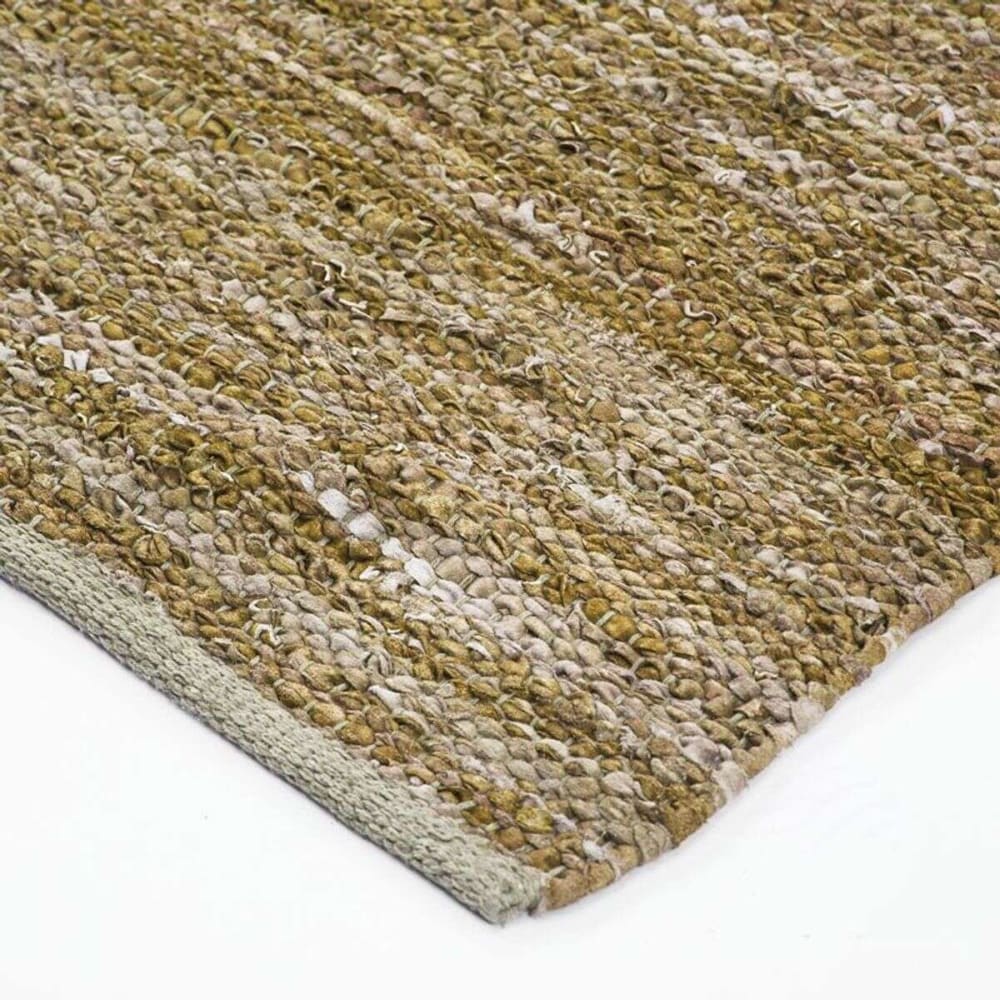 Tapis en cuir tressé ocre 120x170 — vue 4