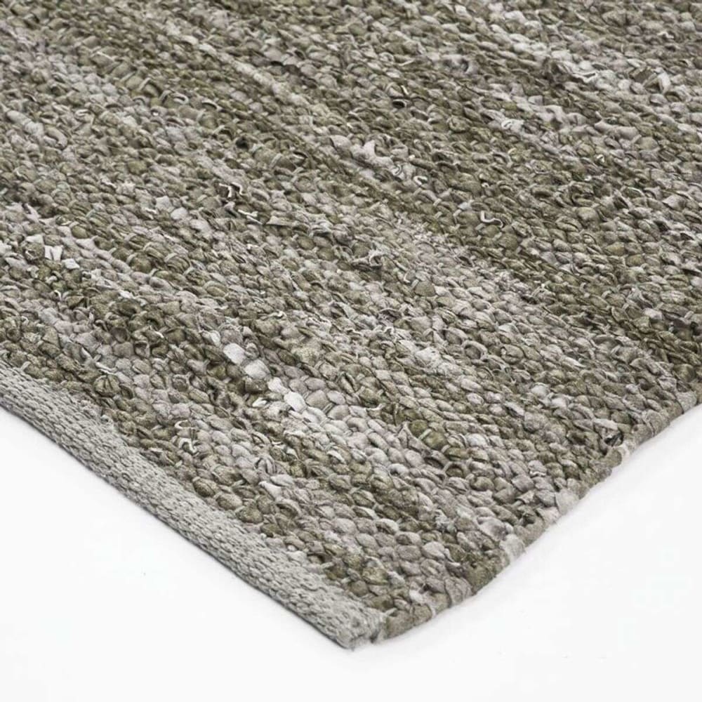 Tapis en cuir tressé beige naturel 120x170 — vue 4
