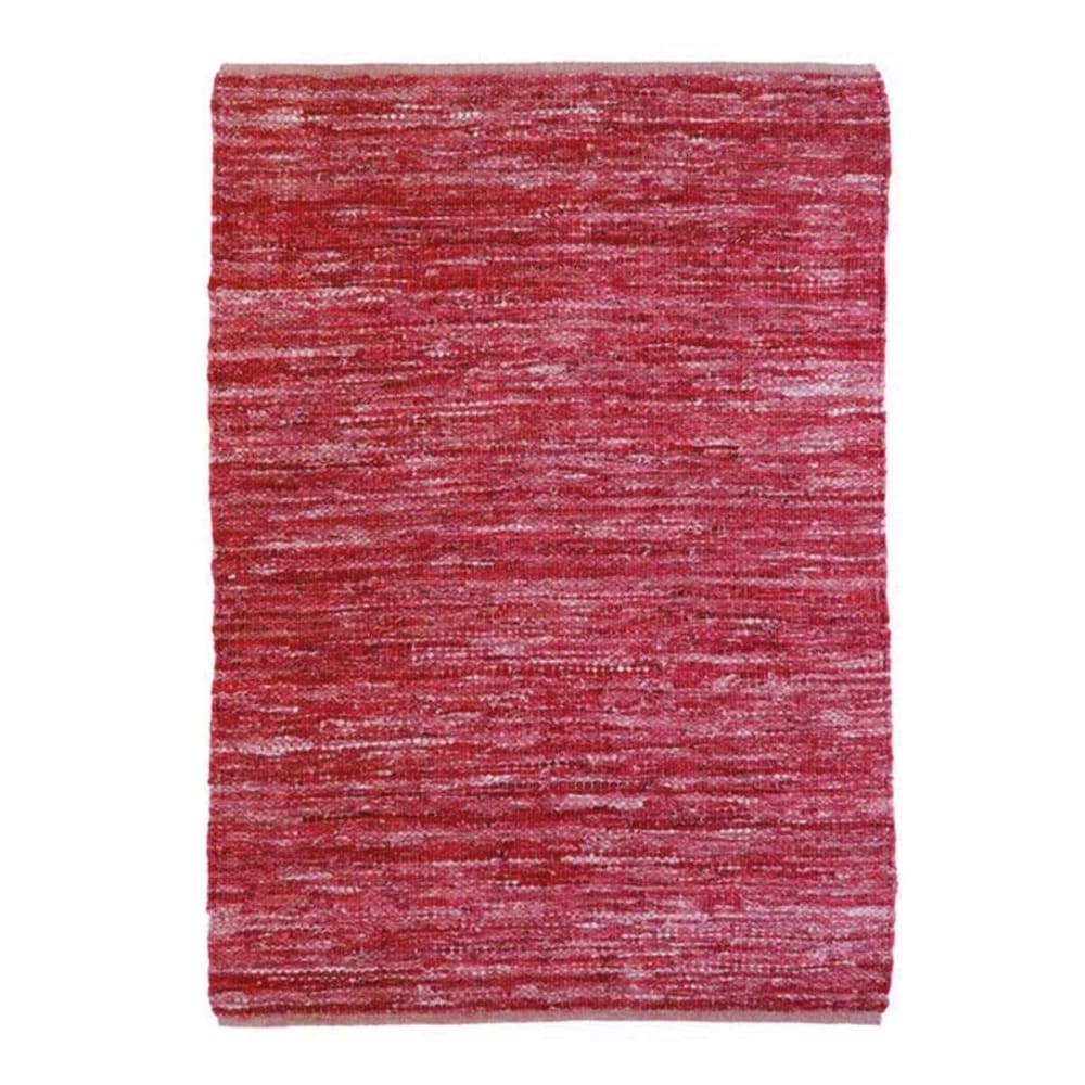 Alfombra de piel trenzada burgundy 120x170 - Maisons du Monde