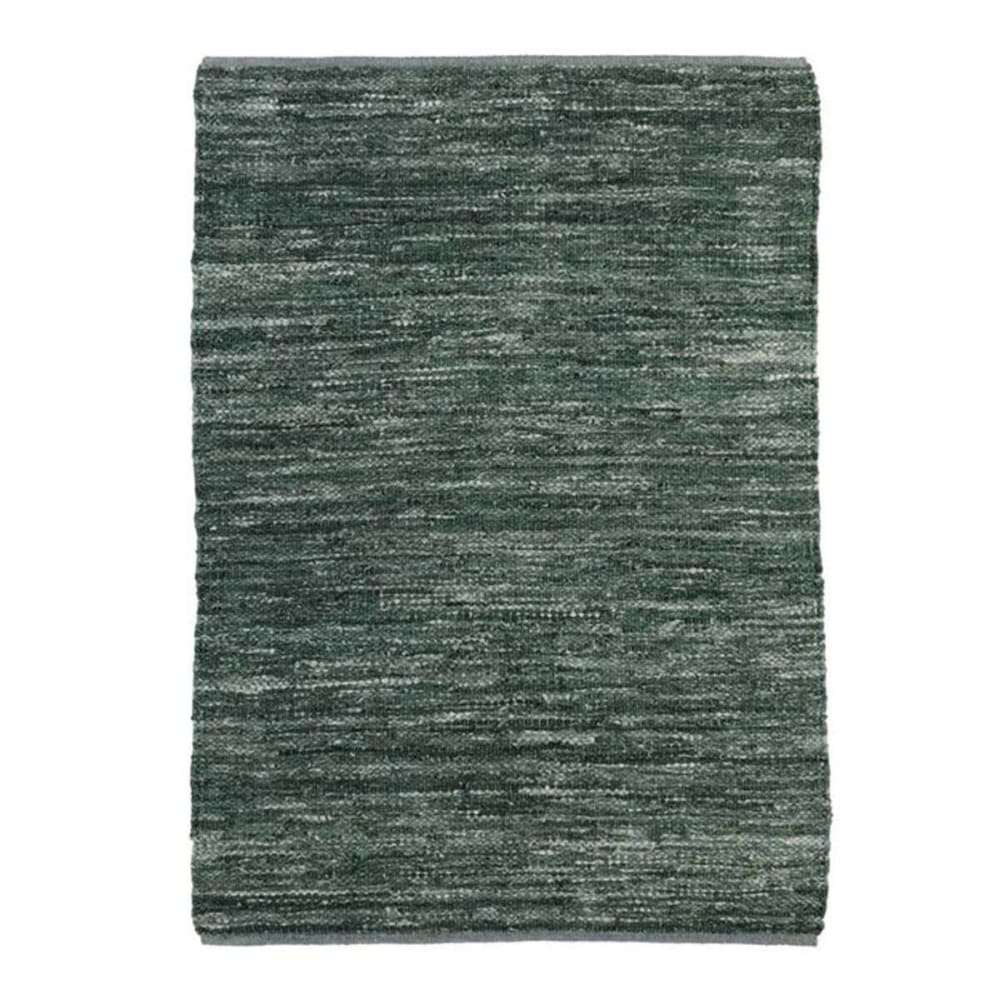 Tapis en cuir tressé bleu gris 160x230