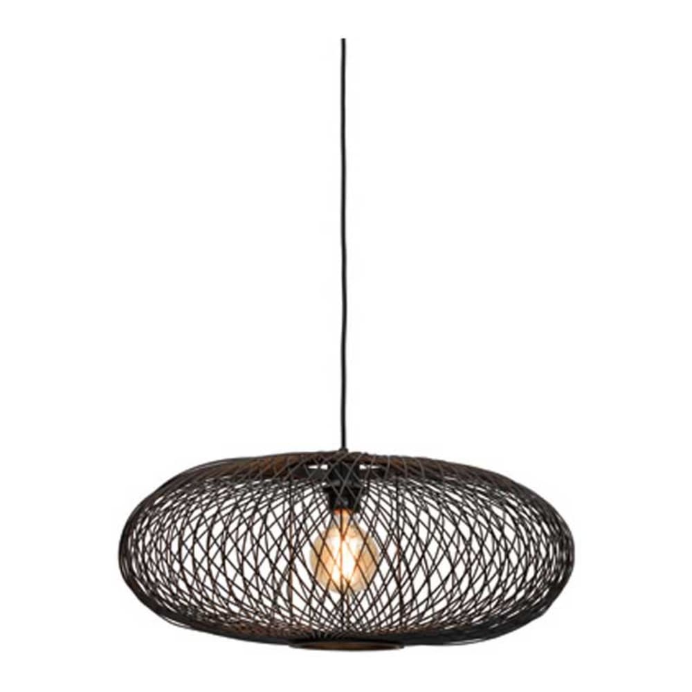 Good & Mojo Hängeleuchte aus Bambus, schwarz, Ø60cm style modern - Bambus