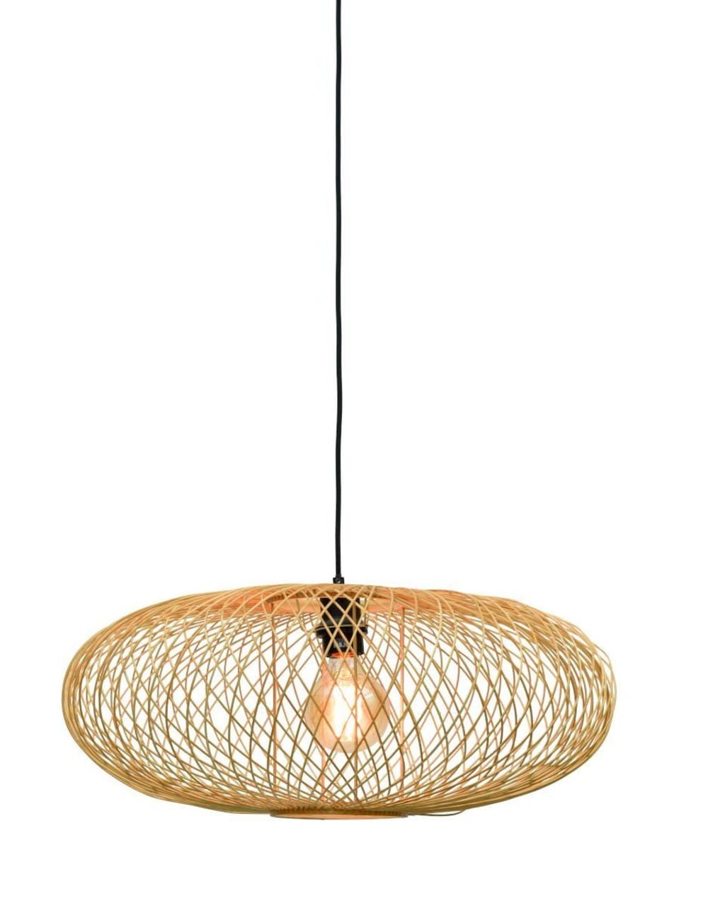 Good & Mojo Hängeleuchte aus Bambus, braun, Ø60cm style modern Beige Bambus