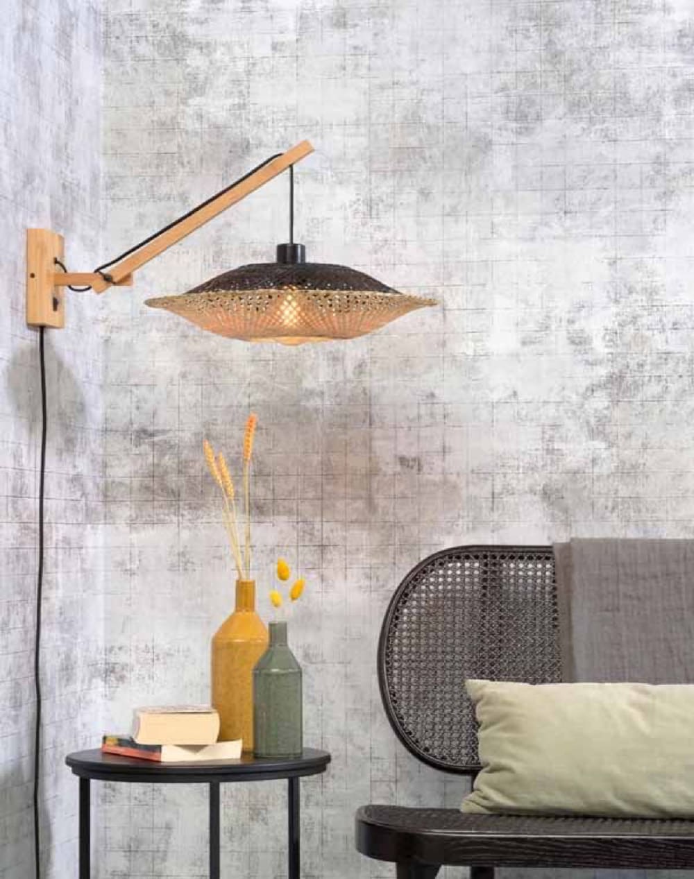 Applique en bambou 2 bras L55cm