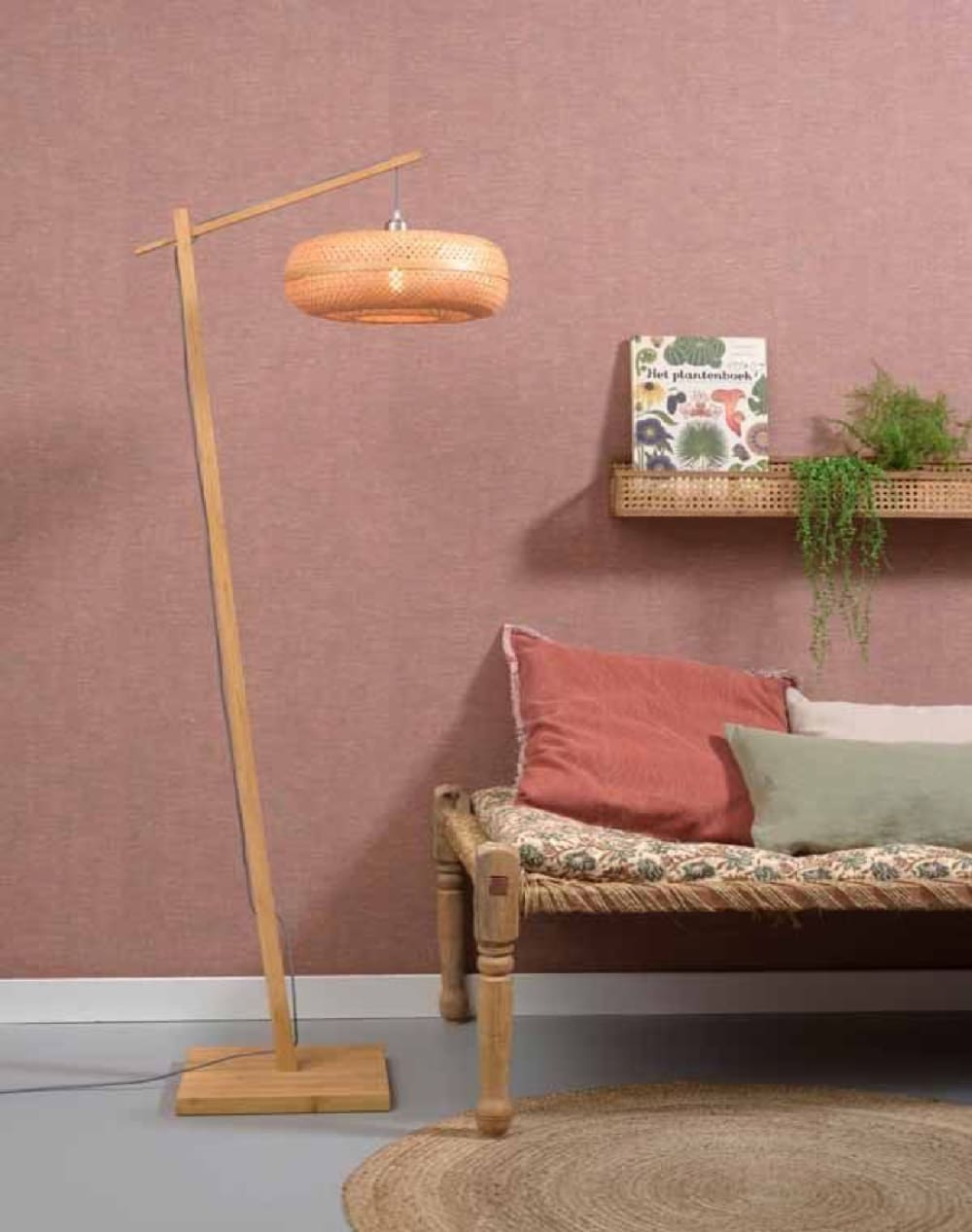 Lampadaire en bambou H176cm — vue 3