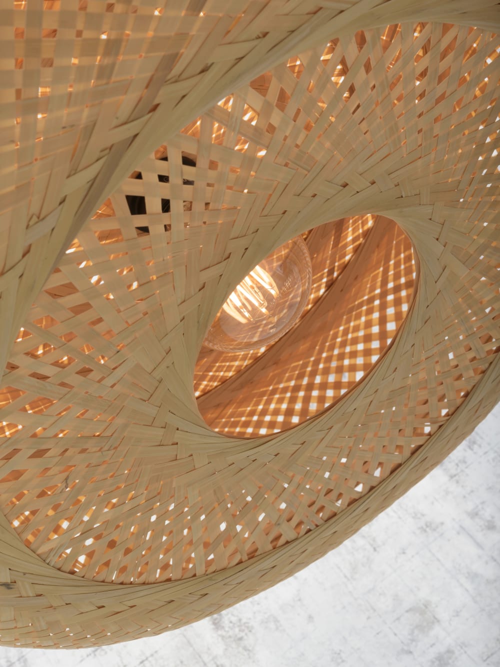 Lampadaire en bambou naturel H207cm — vue 3