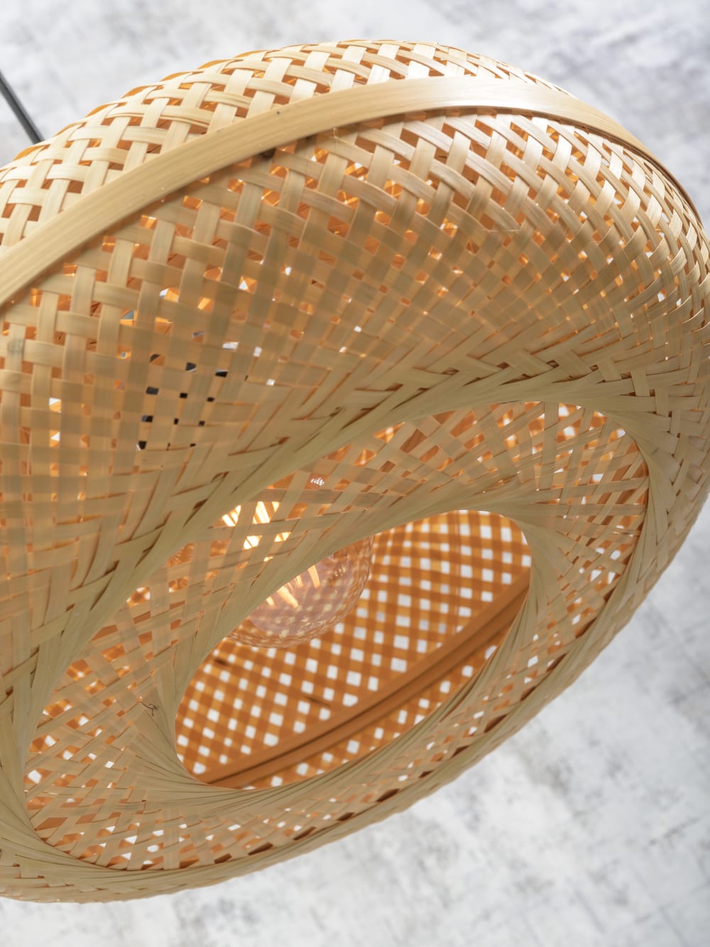 Applique bambou naturel 2 bras L55cm