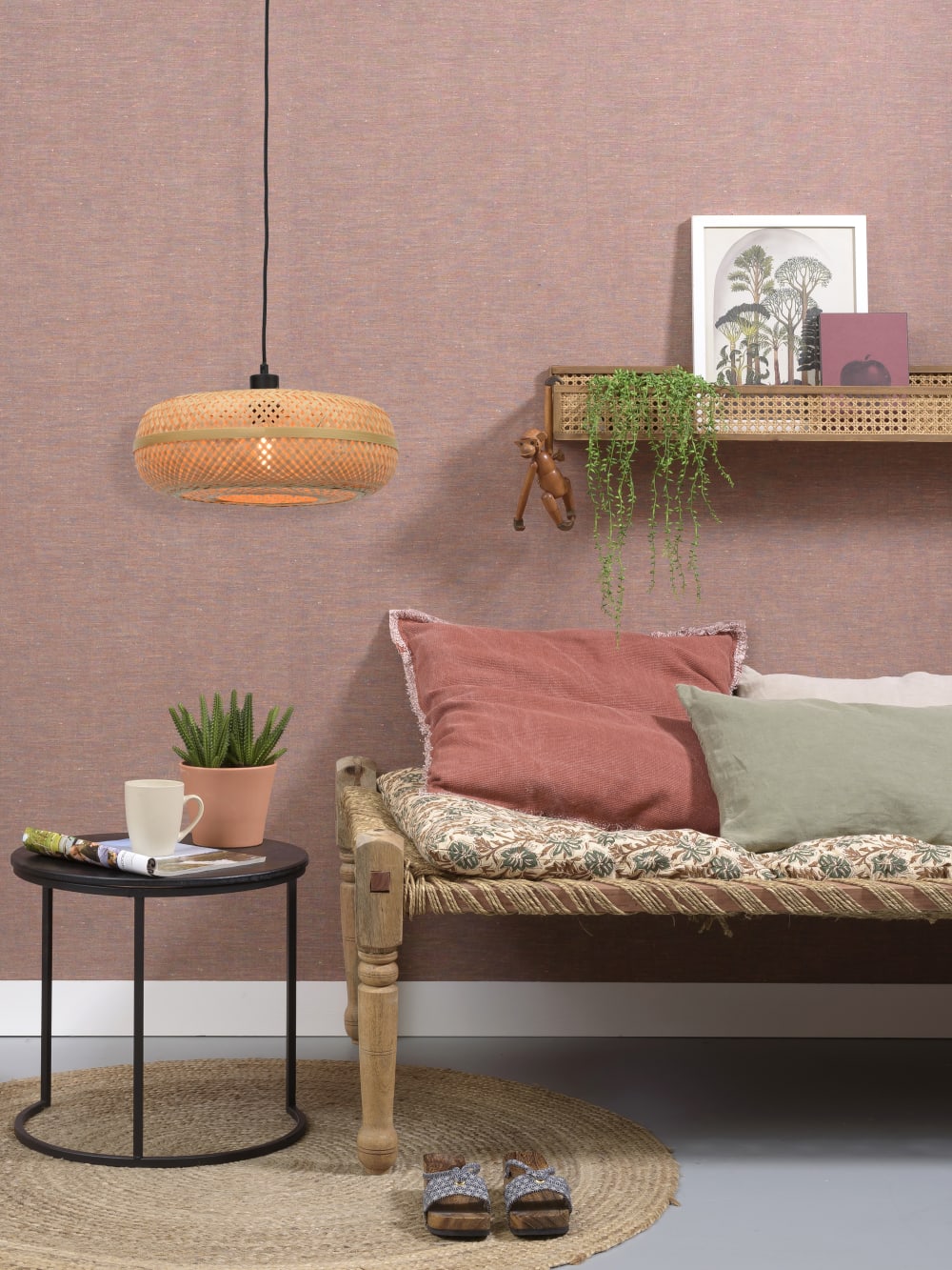 Suspension en bambou naturel H17cm — vue 4