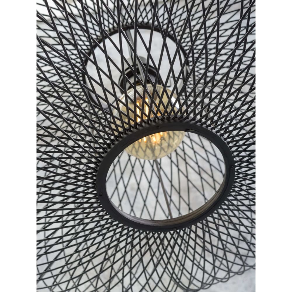 Deckenleuchte aus Bambus, schwarz, Ø60cm - Maisons Du Monde