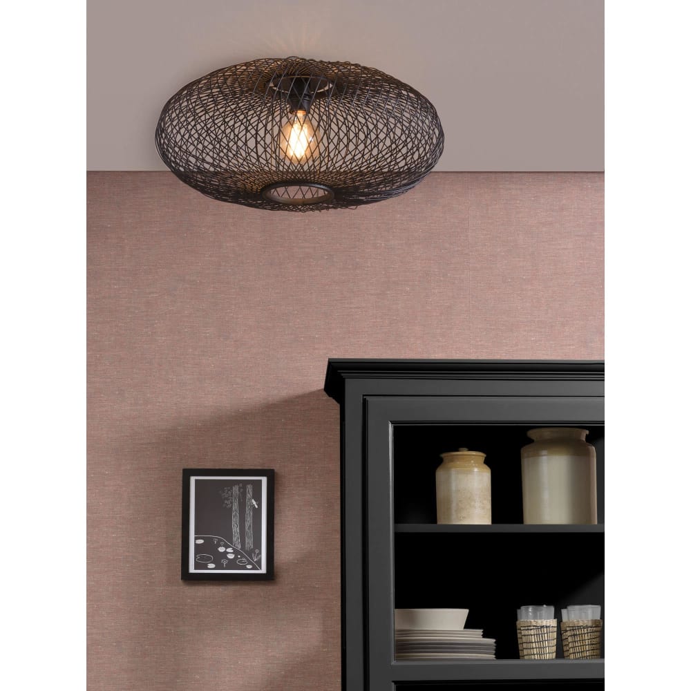 Plafonnier en bambou noir D60 — vue 3