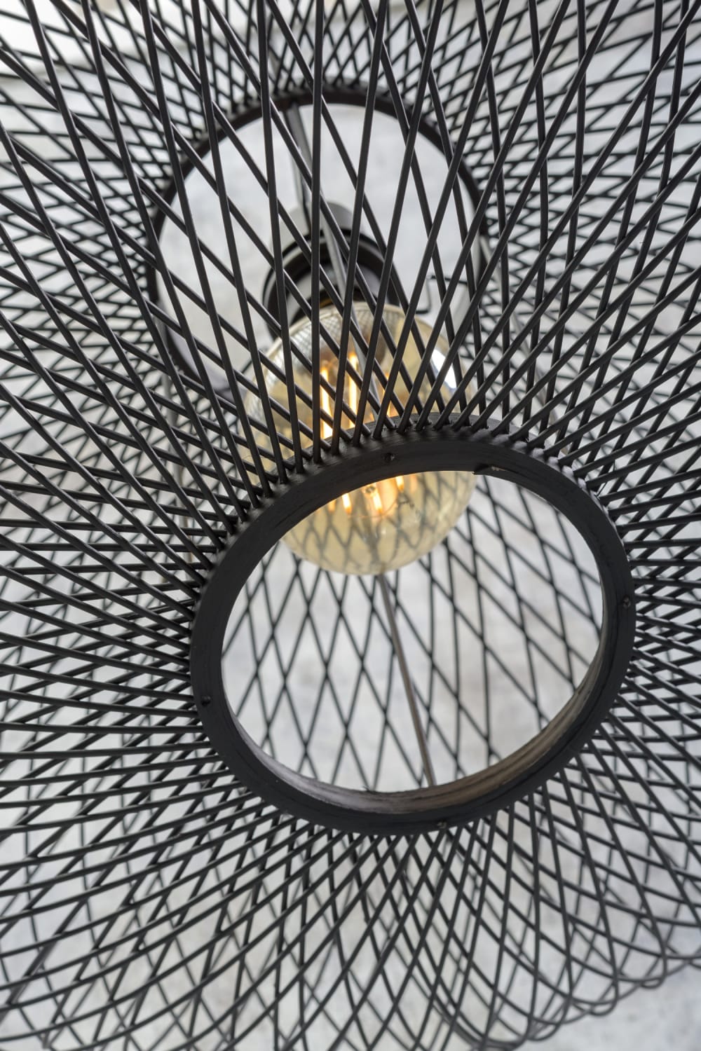 Plafonnier en bambou noir D60 — vue 4