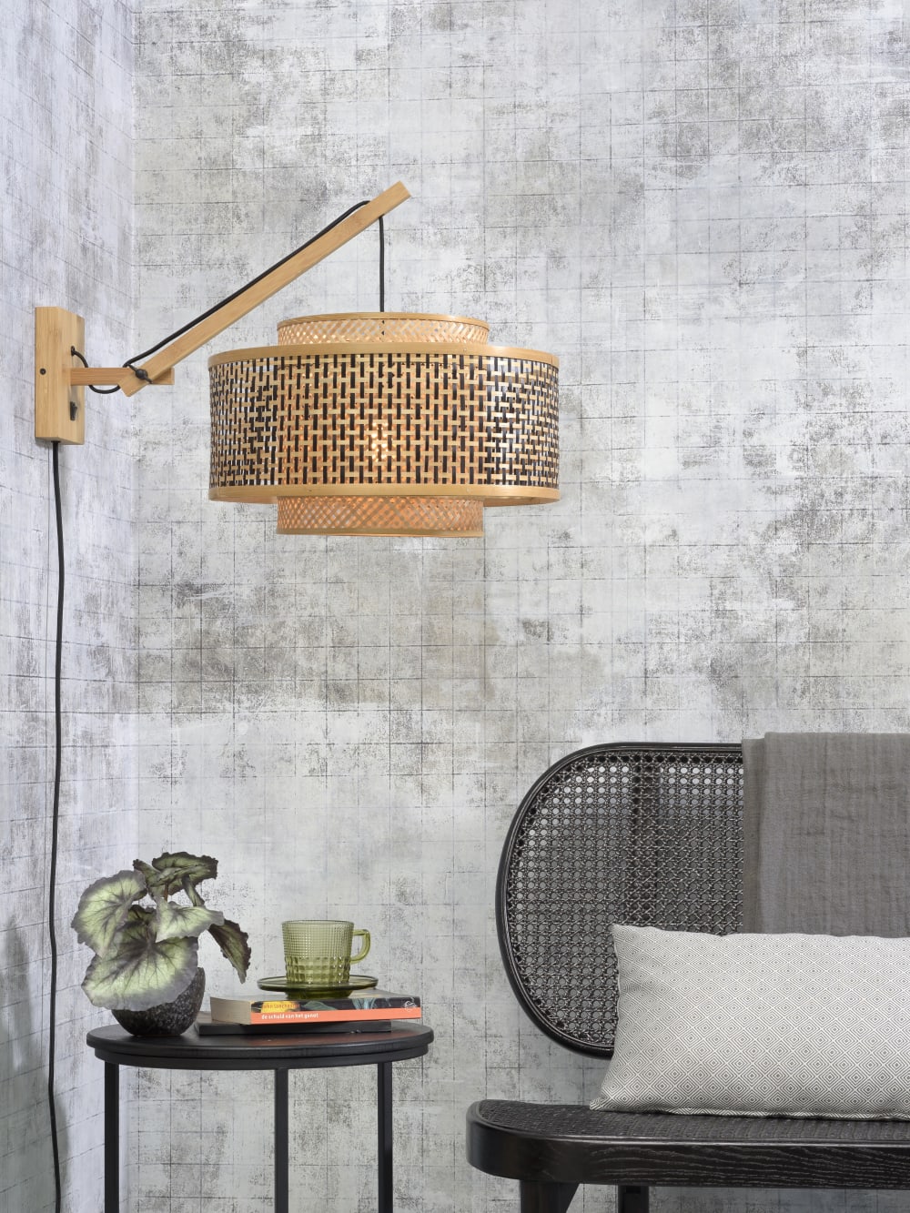 Applique en bambou 2 bras L57cm