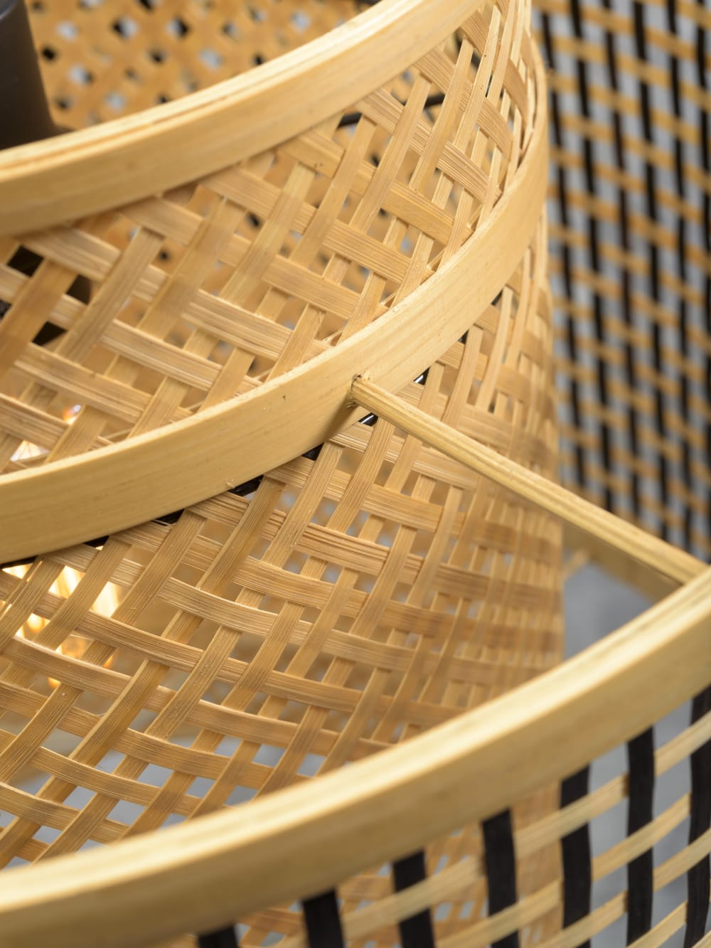 Applique en bambou 3 bras L95cm