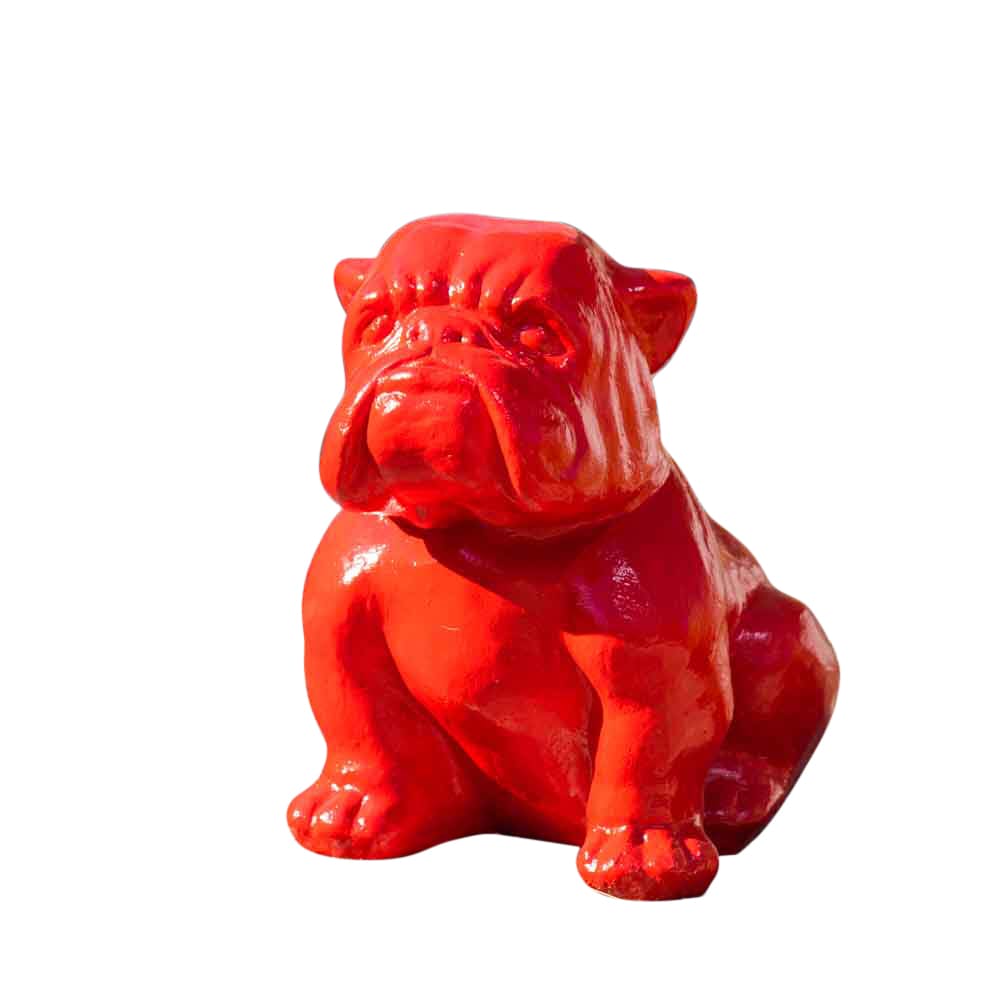 Statuette bulldog rouge h40cm - Maisons du Monde