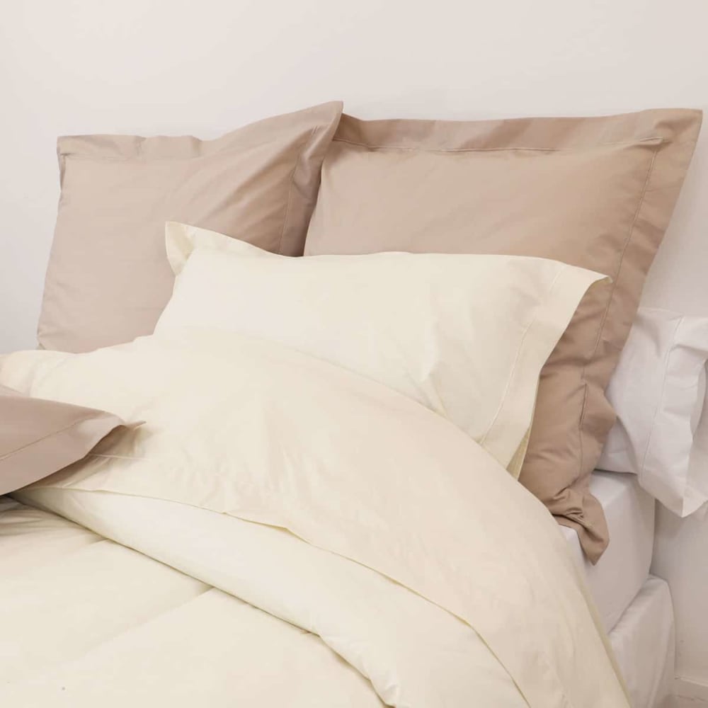 Housse de couette 200 fils en percale de coton blanc 240x220 cm — vue 3