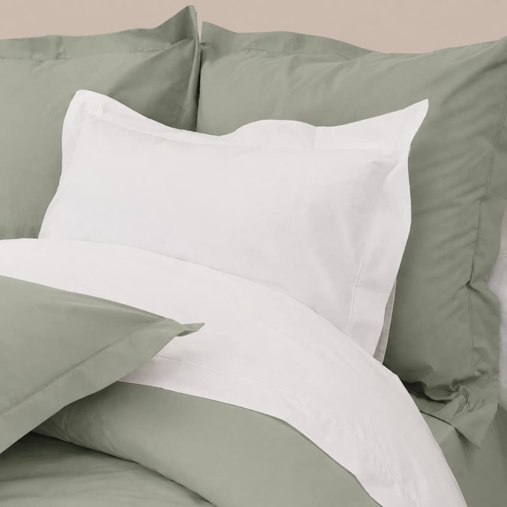 Drap housse uni 200 fils en de coton beige foncé 140x190 cm — vue 4