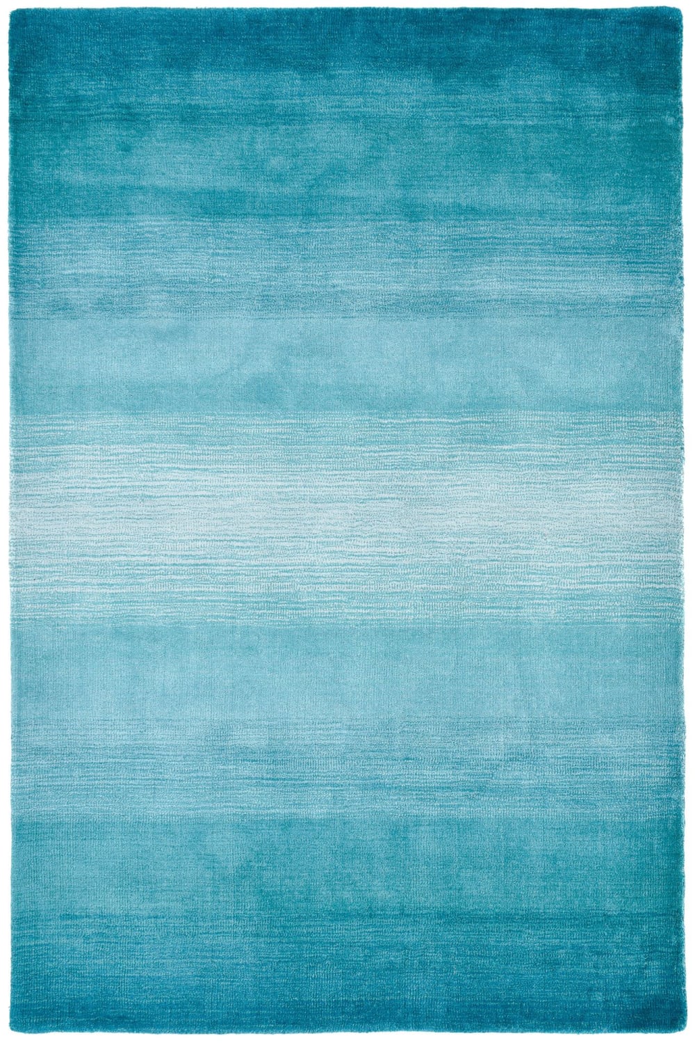 Tapis dégradé de couleur en laine Turquoise 70x140