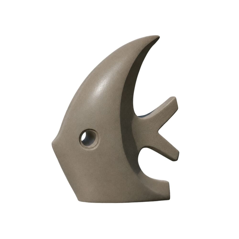Sculpture poisson gris