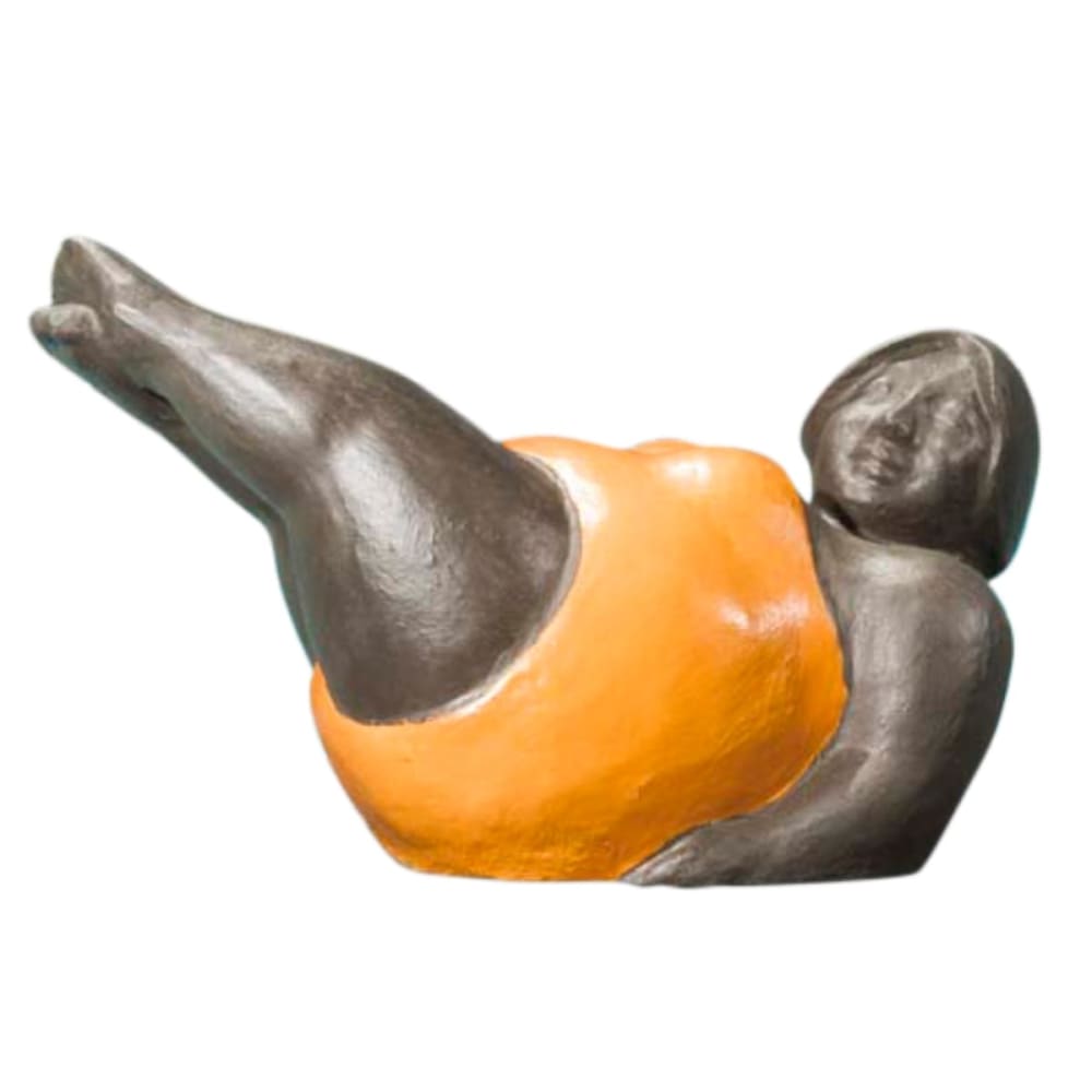 Statue femme orange L71cm
