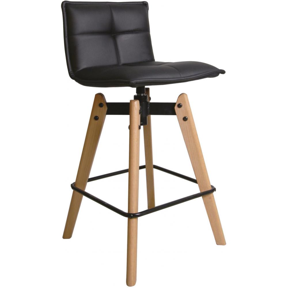 chaise snack noir pieds
