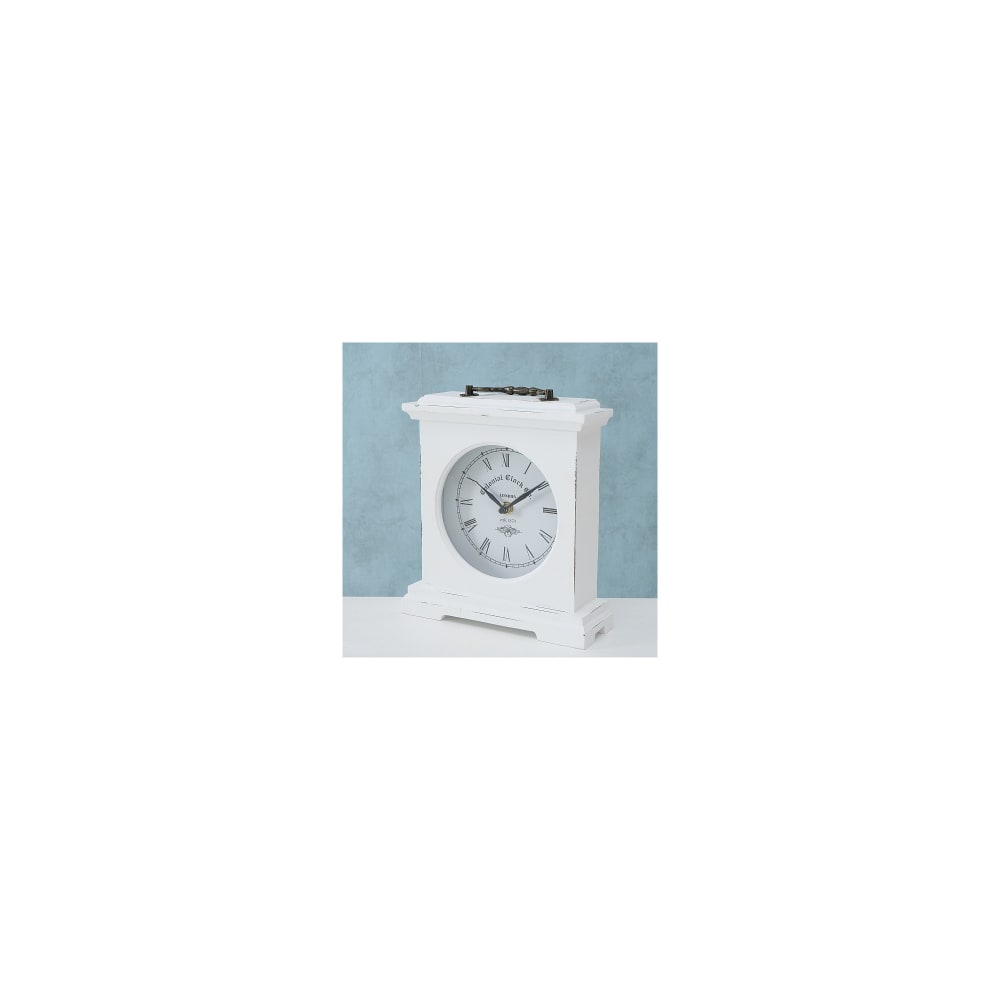 Horloge à poser en bois blanc H24cm - Maisons du Monde
