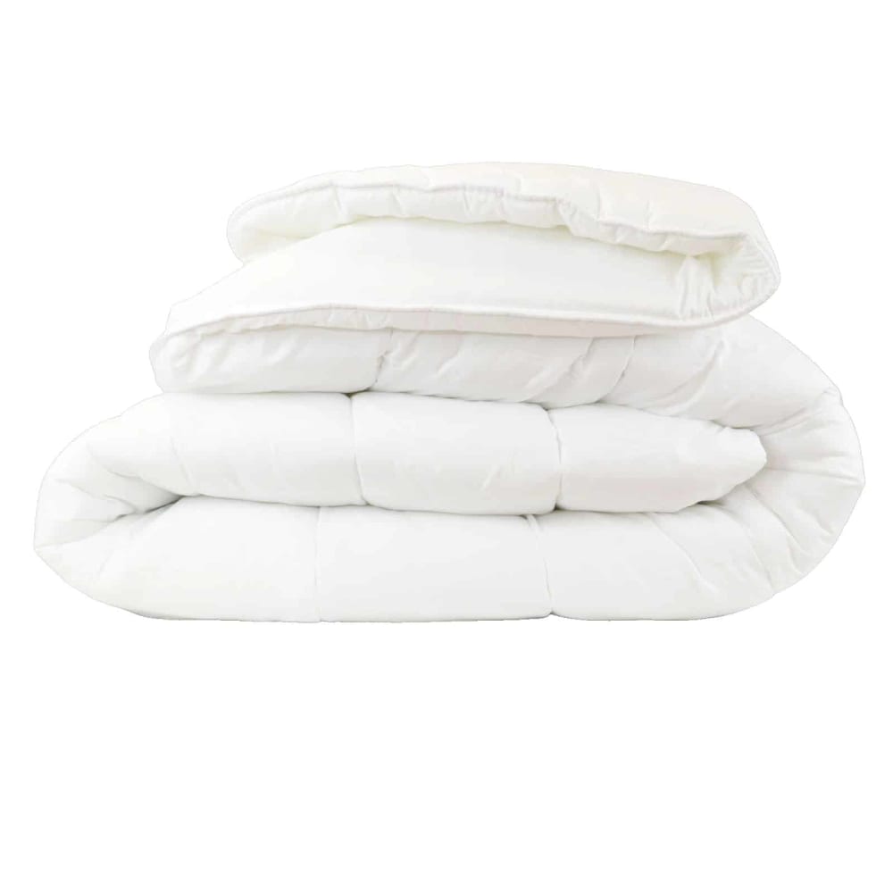 Couette blanche 550gr hiver en polyester blanc 240x280 cm