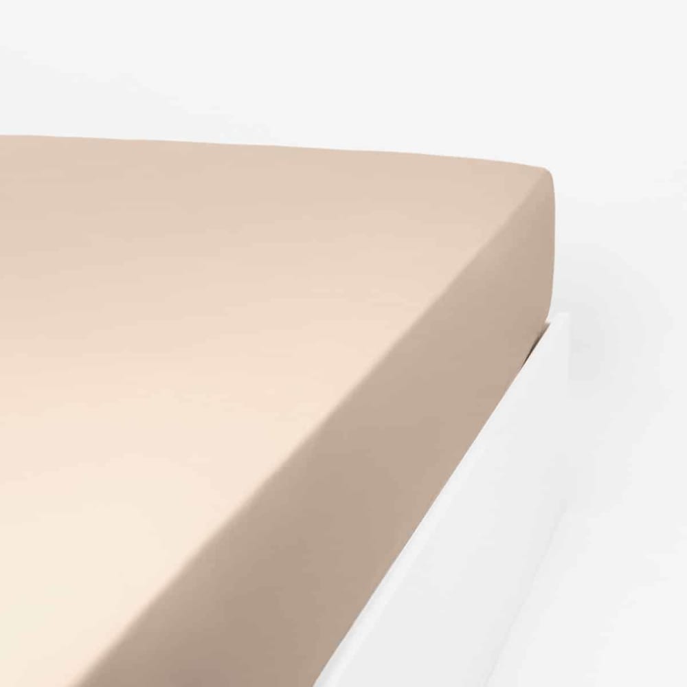 Drap plat en percale de coton blanc 270x290 cm — vue 4