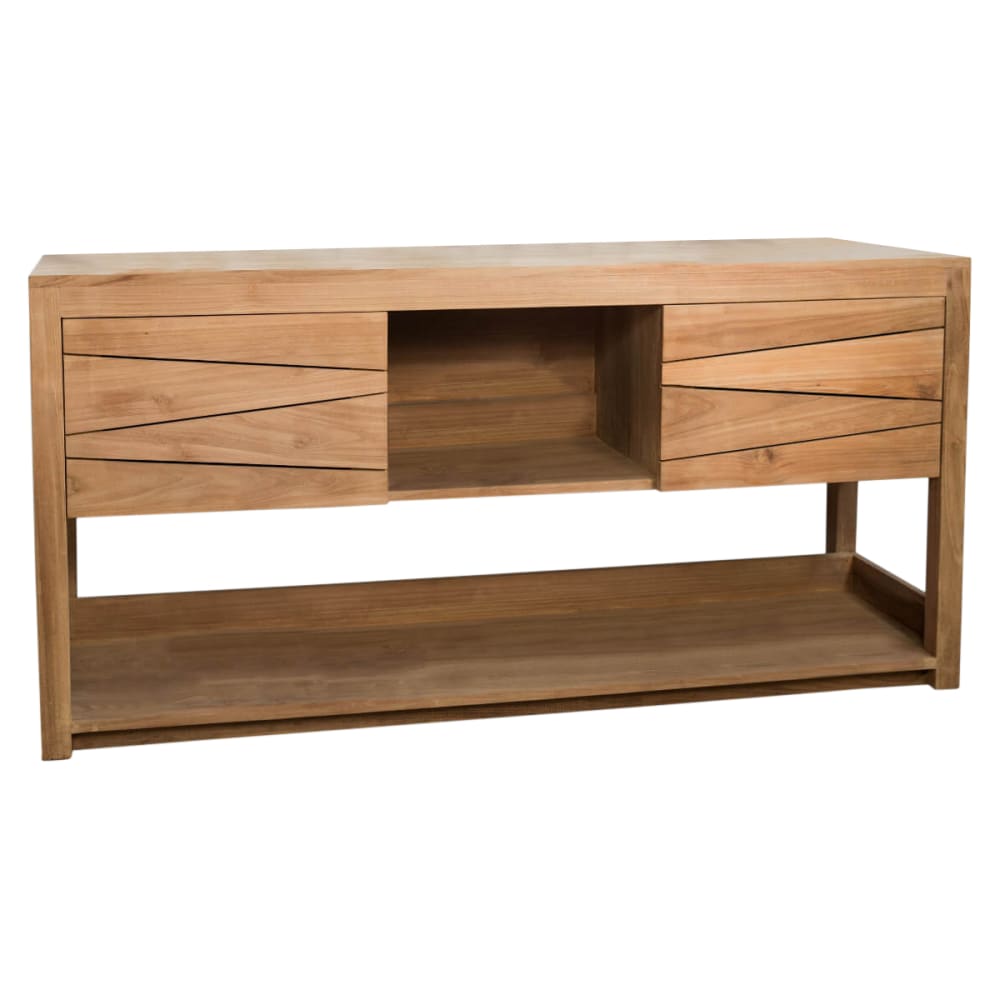Mueble doble para lavabo de teca 160 cm