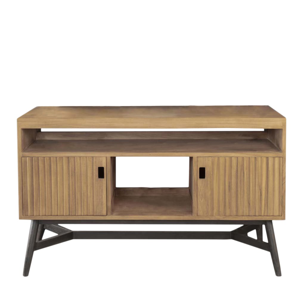 Mueble doble de teca para lavabo 130 cm