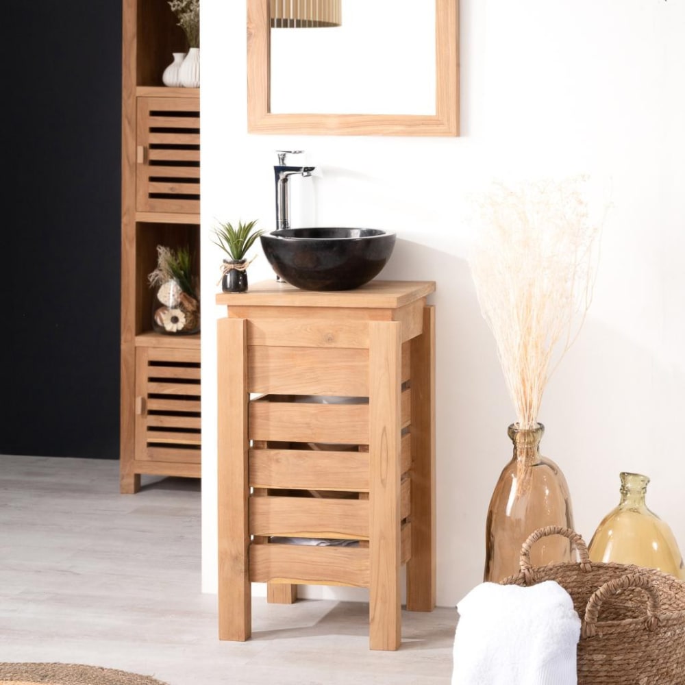 Mueble pequeño para cuarto de baño wc de teca 40 cm