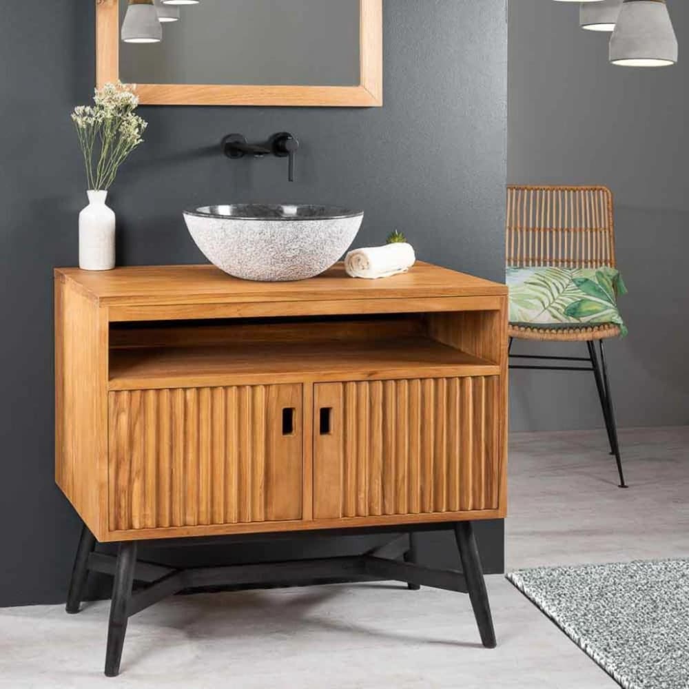 Mueble de teca para cuarto de baño 90 cm - Maisons du Monde